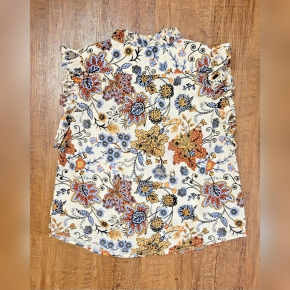 Elan paisley print ruffle detail blouse - Picture 9 of 10